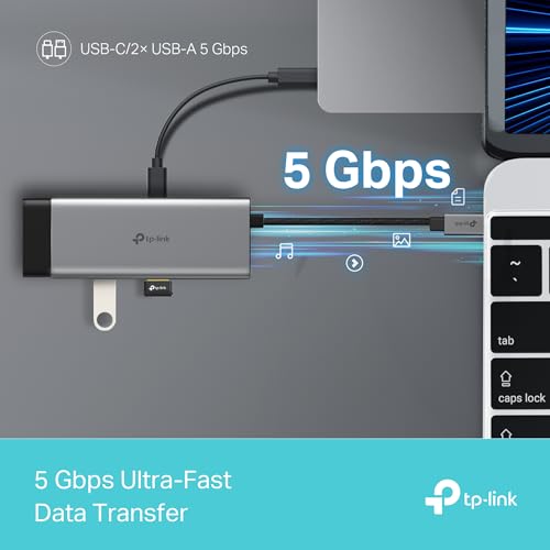 TP-Link USB C Hub 5-in-1 Multiport Adapter (UH5020C) Plug and Play - image 5