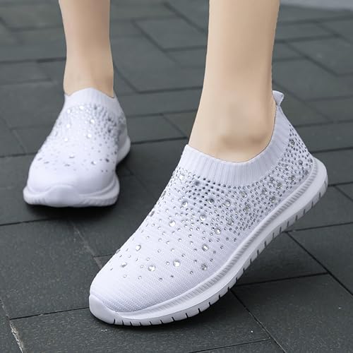 Womens Fashion Mesh Walking Shoe Breathable Slip-on Loafers Orthopedic Arch Support Sneaker2