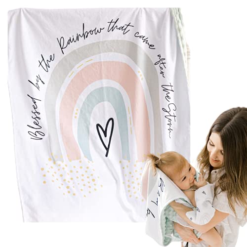 Rainbow Baby Blanket w  Rainbow Pacifier Blanket | Rainbow Baby | Rainbow Blanket | Rainbow Baby Blanket | Rainbow Baby Announcement | Rainbow Bedding | Rainbow Baby Gifts | Rainbow Swaddle Blanket