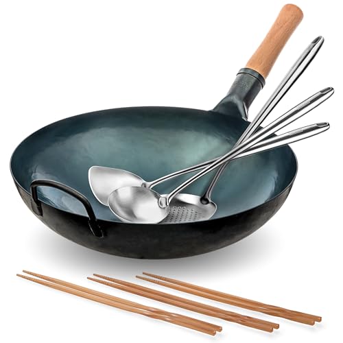 Wok YOSUKATA redondo con set utensilios 14 pulgadas miniatura 1