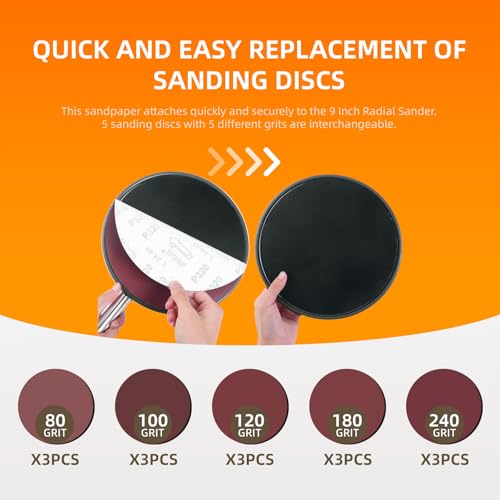 Pole Sander for Drywall, 81 Inch Manual Hand Drywall Sander with Extension Pole - Ideal for Painting Projects, Equipped with 15 Sanding Sheets (80/100/120/180/240 Grit)，Aluminum Connector - Durable by dwysxia - Image 5