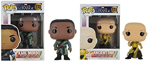 Funko POP Marvel: Dr. Strange Ancient One & Karl Mordo Action Figure Bundle (2 items)