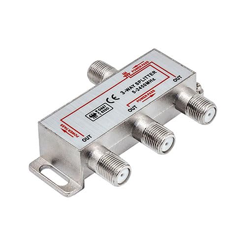 Divisor de señal de 3 vías, 5-2450MHz, Paso DC; Ideal para distribución de señales en Sistemas de comunicación y transmisión de Datos.