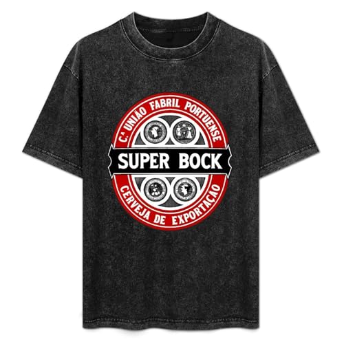 Super Bock Unisex T-Shirt Cotton Men Summer Fashion Black tee L