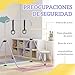 Imagen de HOMCOM Barra de Gimnasia para Niños con Altura Ajustable en 5 Niveles y Anillos