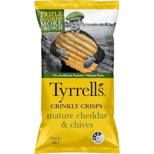 Tyrrells Pot Crispy Cheddar and Chives Chips 165 g