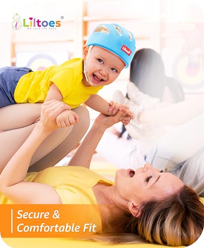 Image of Baby Safety Products Combo | LILTOES Baby Head Protector + Edge Guard for Safety of Kids 6M to 3 Years | Baby Safety Helmet with Corner Guard Protection (Sky Blue+Corner)