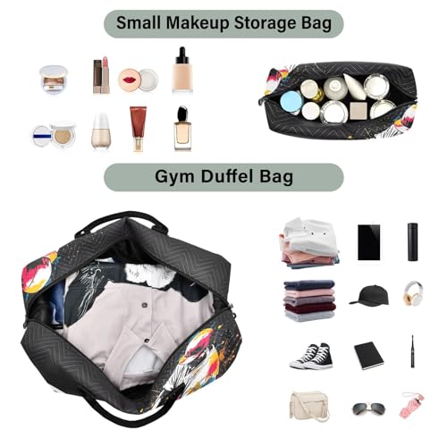 Kigai Oil Painting Baseballer Duffle Bag Versatile Travel Duffel for Men and Women, Carry On for Weekend or Overnight Stay4