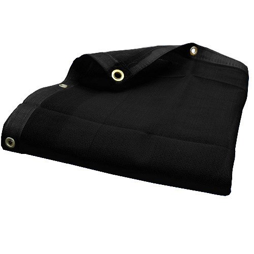 12'X12' (Black) Heavy Duty Mesh Tarp Net Sail Sun Shade Awning and Fence Screen Patio and Canopy Cover