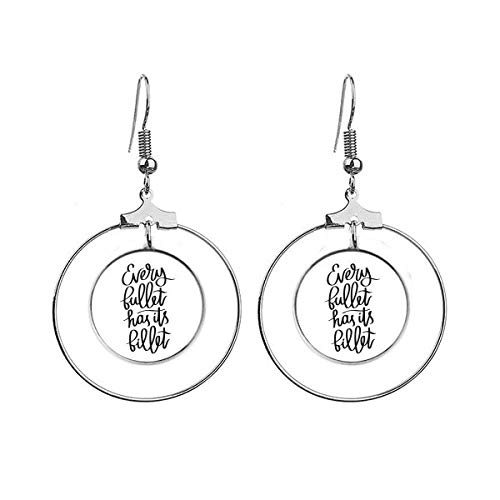 Boucles d'oreilles créoles Every Bullet Has Its Billet finition miroir