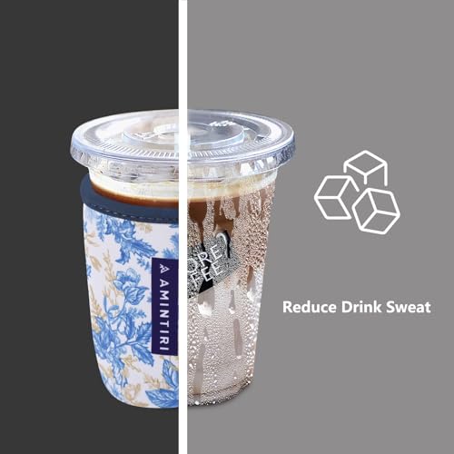 Image of 3 Pack Reusable Sleeve for Iced and Hot Drinks Cup, Neoprene Sleeve Compatible With Starbucks, Dunkin Coffee Cup (Abstract China)