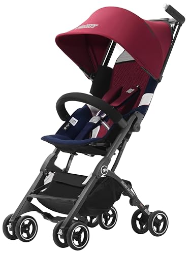 Image of gb Pockit+ All-Terrain, Ultra Compact Lightweight Baby pockit Travel Stroller for Babies & Toddlers, Carry-On Flight Luggage Compliant, Red&Blue
