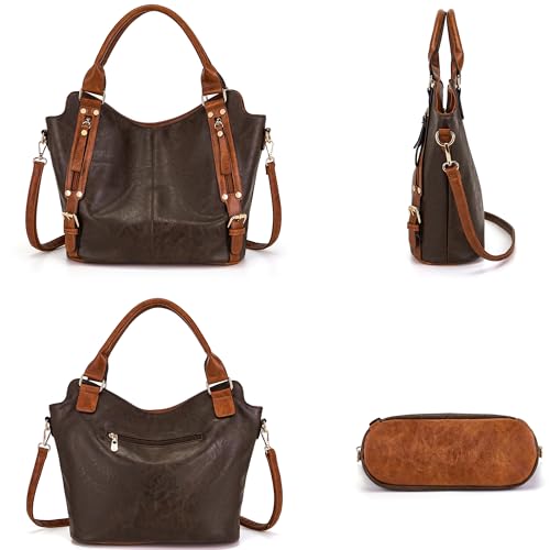 Image of Crossbody Bags for Women Large Hobo Purse Shoulder Handbag Wallet Set 2PCS | Soft PU Leather,Total 9 Pockets,Large Capacity,with a Spacious Functional Wallet,Detachable Shoulder Strap,Stylish Design