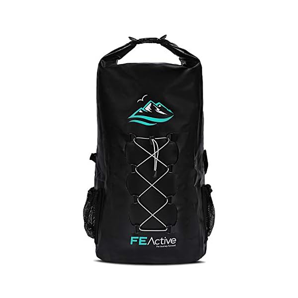 FE Active – 30L wasserdichte Dry Bag Rucksack geeignet für alle Outdoor Aktivitäten und sonstige Unternehmungen am Wasser. Gepolsterte Schultergurte, Außennetze Sorgen für eine größere Tragfähigkeit 4 41elkFMnv4L. SS600