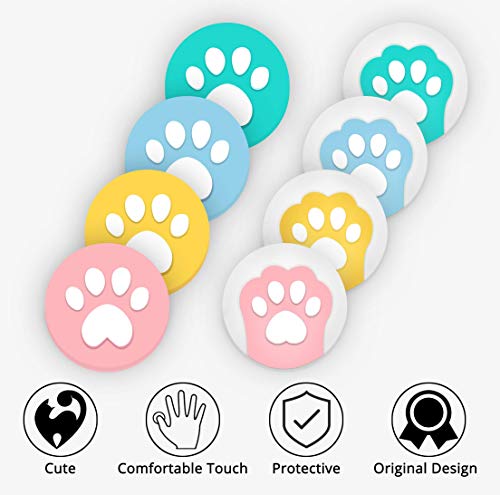 Ferkurn Switch Thumb Caps for Nintendo Switch Joy-con Grip Switch Lite Thumb Grips, Switch Joycon Joystick Caps Analog Cat Paw Grip Button Cap Joycon Cover Controller Accessories Skin Thumbstick Grip