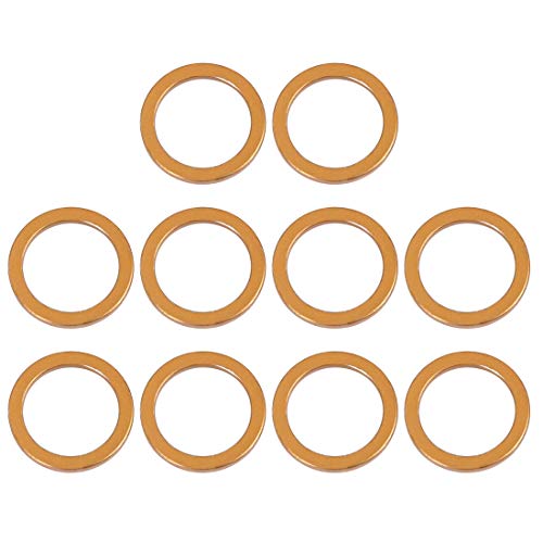 F FIERCE CYCLE 10 Stück Krümmerdichtung Dichtring Auspuff 25mm ID 33mm OD Motorrad Auspuffkrümmer O-Ring Dichtung
