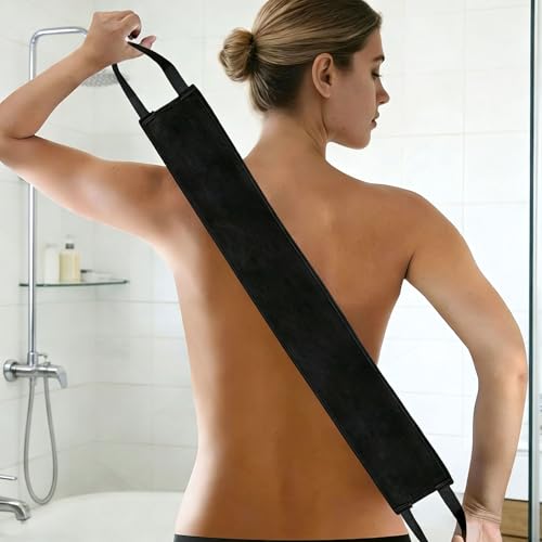 Image of FUNAN Self Tanning Application Kit, 4-Piece Set with Back Applicator, Mini Mitt, Tanning Mitts and Ultra Soft Self Tanner Brush Bamboo Kabuki Brush, Black