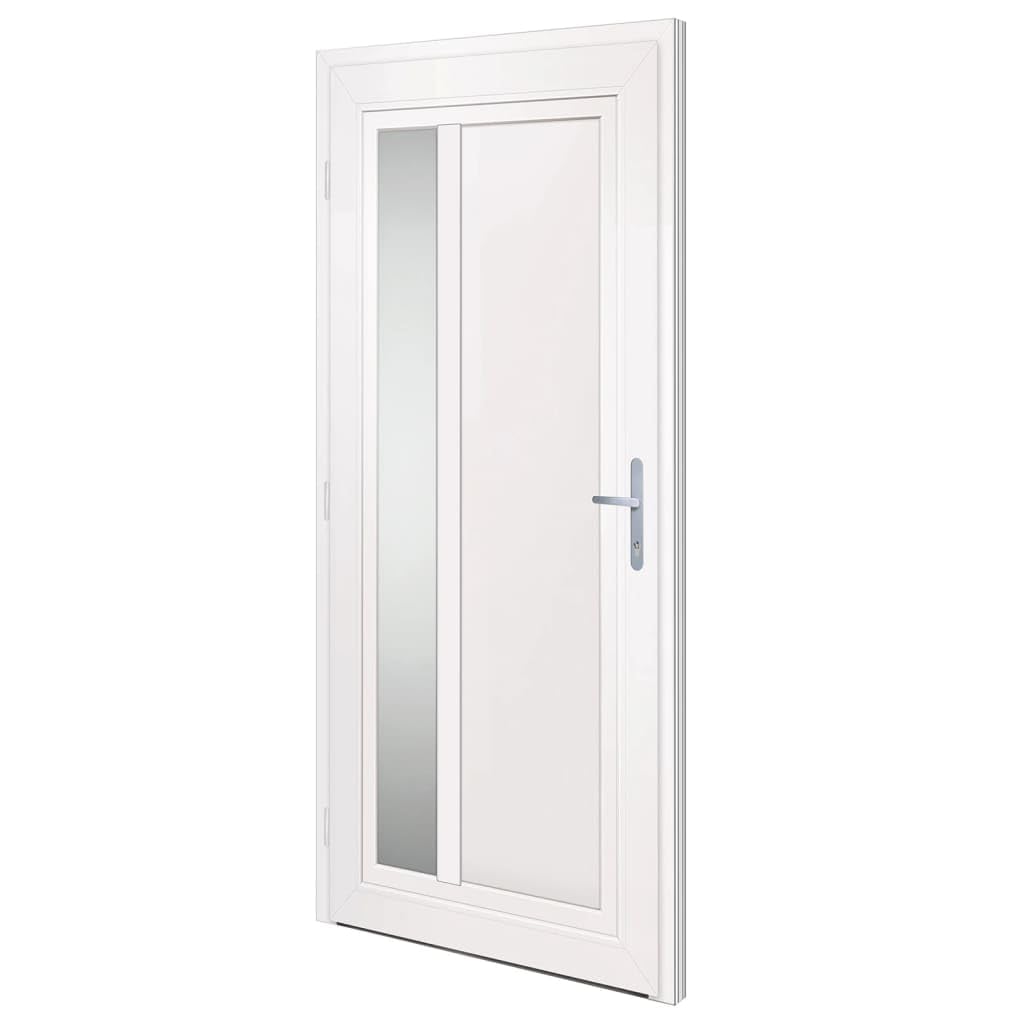 vidaXL Porta d'Ingresso Bianca in PVC 98x208 cm - Porta Entrata