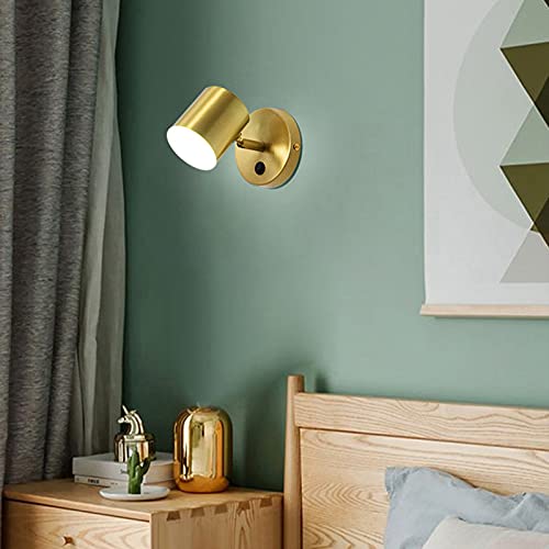 Ottone Lampada da Parete, Moderno Comodino Lettura...