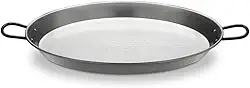 Vaello Campos 102 La Valenciana 34 cm Panela de paella de aço polido, prata
