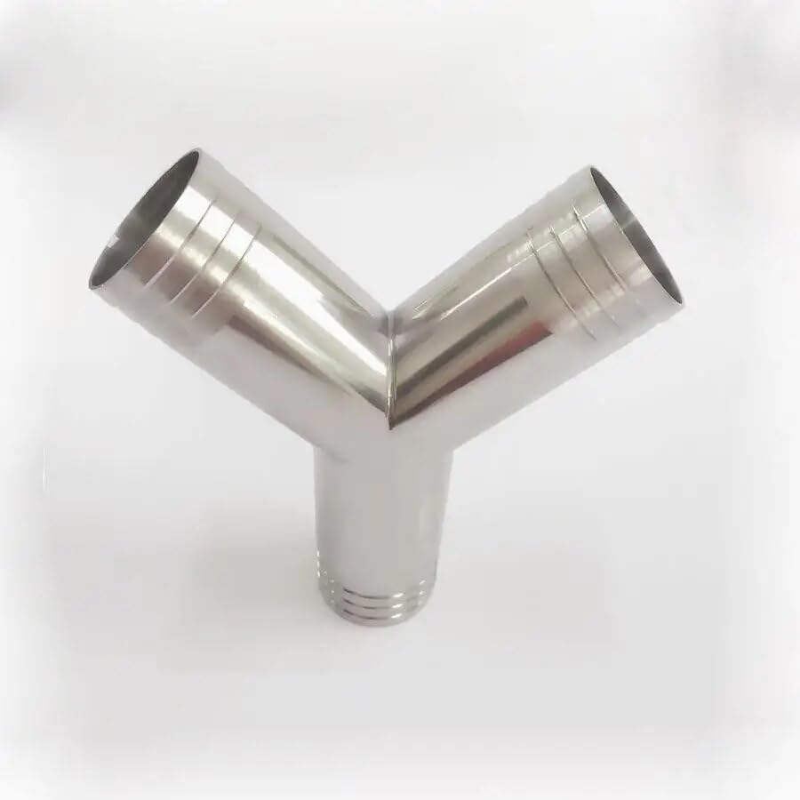 Tool Part for 25mmHose Barb Butt Welding Y Shaped 3 Way SUS 304 Stainless Steel Sanitary Fitting Spliter Beer Wine