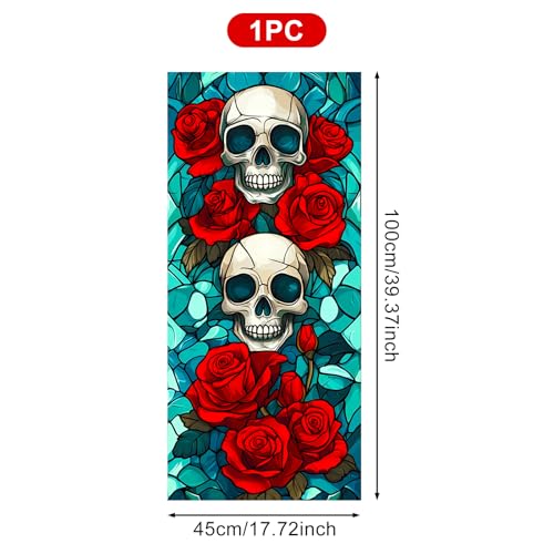 Vinilo Decorativo HOMETITUTE Vidrio Templado Calavera 17.7x39.3 in miniatura 4