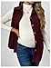 MakeMeChic Women's Maternity Vest Jacket Corduroy Sleeveless Button Down Jackets Blazer Burgundy Medium