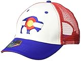 Headsweats Performance Trucker Hat, Red White Blue Co Buffalo, One Size
