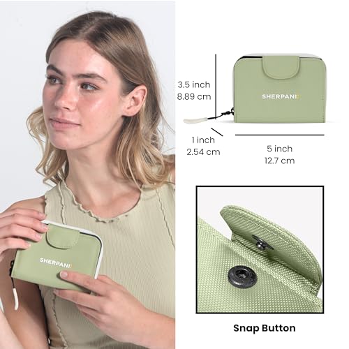 Image of Sherpani Barcelona, Nylon Bifold Zipper Pocket Wallet for Women, Travel Bag, RFID Protection
