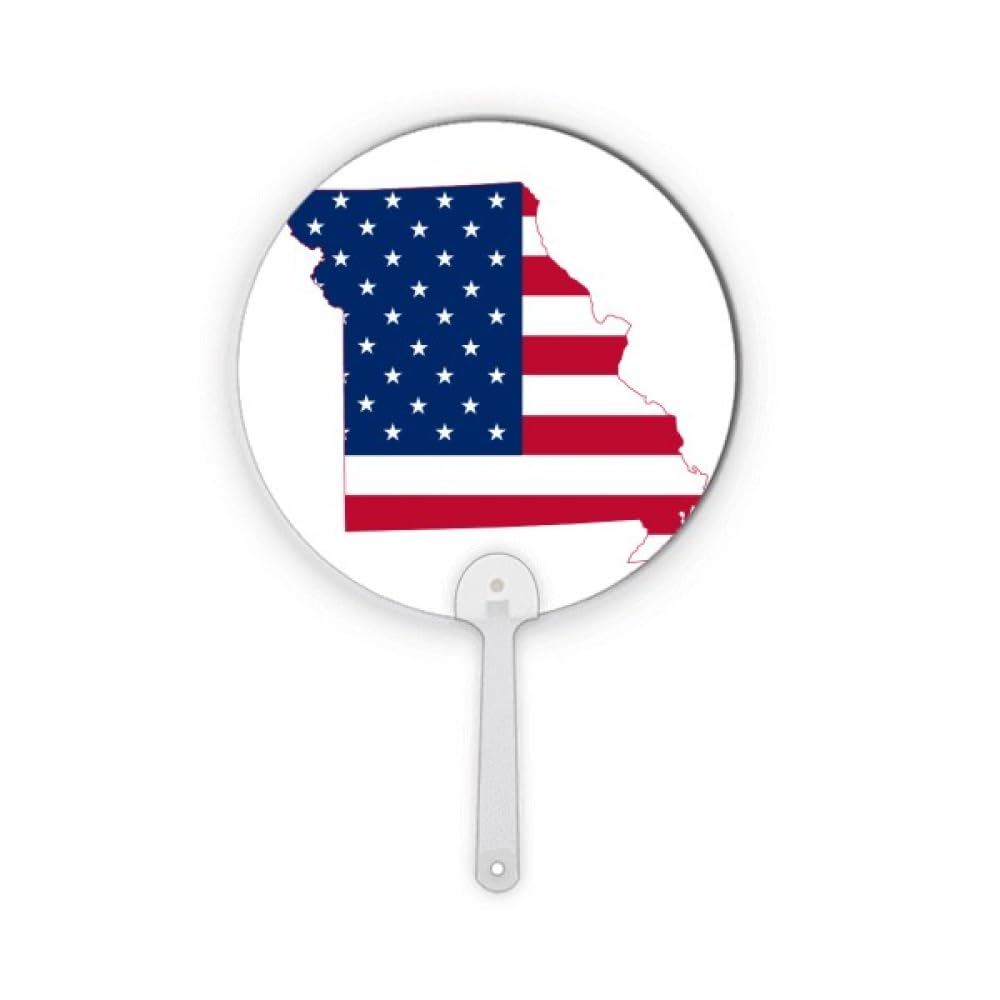 Décoration drapeau Missouri de forme ronde en plastique aux finitions graphiques précises