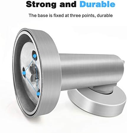 Magnetic Door Stop, Stainless Steel Door Stopper, Chrome Door Catch Holder 2 Pack, Heavy Duty Doorstop with Magnet Wall Floor Mount Home Office Commercial Use Brushed Nickel