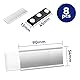 8 Stück Namensschilder Magnet Namensschilder für Kleidung Magnet 72 x 31 mm Namensschild Magnetisch mit Papierschlitz Eloxiert Transparente Professionell Namensschild Magnet mit Starkem Magnet(Silber)