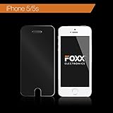 Iphone 5, 5C, 5S & SE Tempered Glass Screen Protector Excellent Fitting Premium 9H Glass Screen Protector Featuring Anti-scratch, Anti-fingerprint, Bubble Free Features By Foxx Electronics