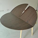 Tavolo Pieghevole Rotondo Piano Tavolo Rotondo in Legno Pieghevole, Sala da Pranzo Grande Tavolo per Banchetti Salvaspazio 120-200cm di Diametro Piano Tavolo Rotondo(Size:200cm/79in,Color:Colore noce)