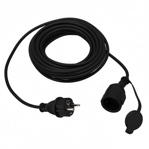 Rallonge électrique extérieure 20m IP44 noire Horoz Electric