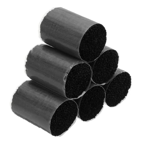 Image of PATIKIL 6 Rolls Latch Hook Yarn, Latch Hook Kit Yarn Precut Hook Rugs Making Crochet Bundles for Latch Hook Rug Adults Beginners Tapestry DIY Craft, Black