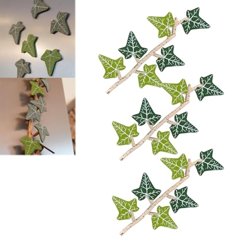 clhjinruoliu Efeu Kühlschrankmagnete, 3D-Gedruckter Efeu Kühlschrankmagnet mit beweglichen Stielen, süßes Einweihungsgeschenk für Pflanzenliebhaber, geeignet für zu Hause Küche Büro,1set