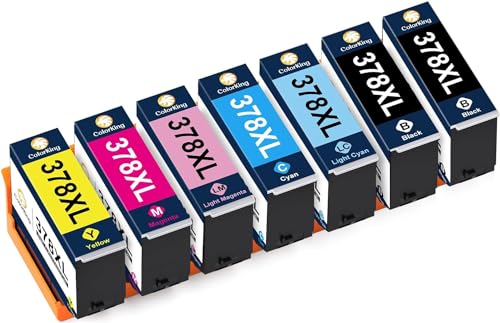 ColorKing 378 378XL compatibles con Epson 378 378XL para Epson XP 8600 Cartuchos de Impresora para Epson Expression Photo XP...