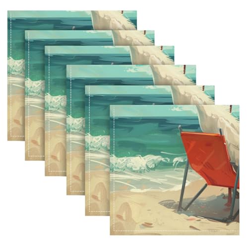 Servilletas de Tela ALAZA Pack 6 Multicolor 20x20 pulg miniatura 6