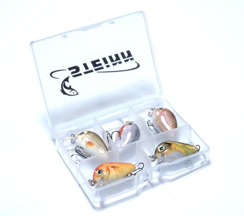 Foto von Steinn Wobbler Crankbait Kunstköder Set | Raubfisch Zander Barsch Angeln | 1.6g 2.5cm | Angelköder Forellenköder Hecht Köder mit Köderbox