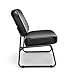 OFM Core Collection Big and Tall Armless Guest and Reception Chair, Anti-Microbial/Anti-Bacterial Vinyl, in Black