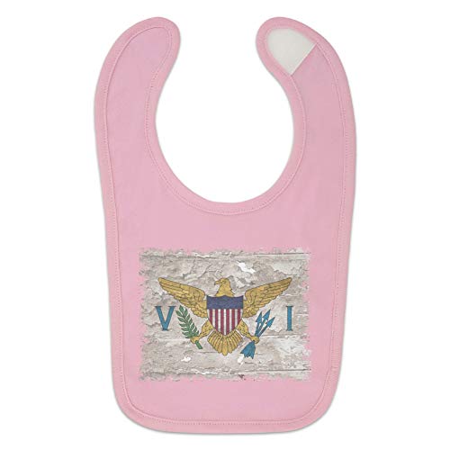 GRAPHICS & MORE Rustic Distressed Virgin Islands Flag Baby Bib2