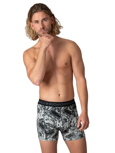 Muchachomalo bóxer hombre pack 5 calzoncillos algodón estampado elástico cómodos 6
