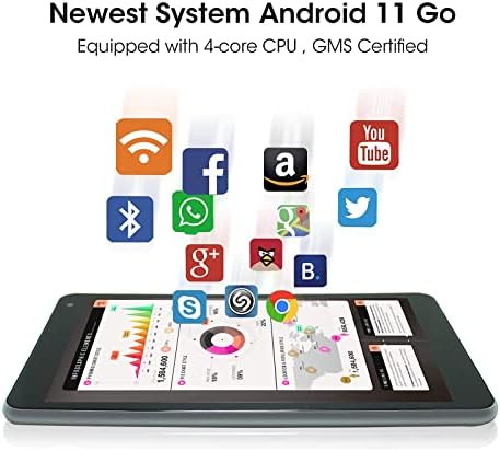 CWOWDEFU 8 inch Tablet Android 11, 5G WiFi Tablet with HDMI,1920x1200 FHD Display,2GB RAM 32GB ROM,MediaTek MTK 8168 2.0GHz Quad-Core Tablet,2+8MP Camera/Bluetooth 5.0/GPS/Type-C/5100mAh (Silver)