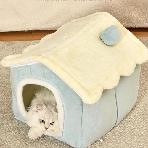 Maison pour chats d'intérieur imperméable et lit d'hiver douillet