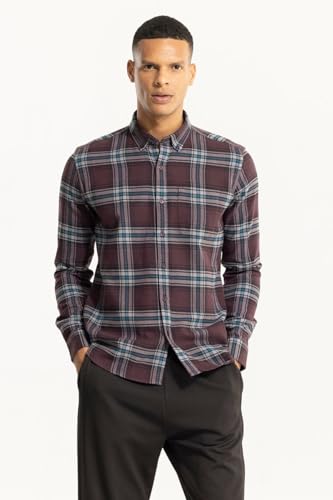 Image of SNITCH Brown Checks Cotton Shirt