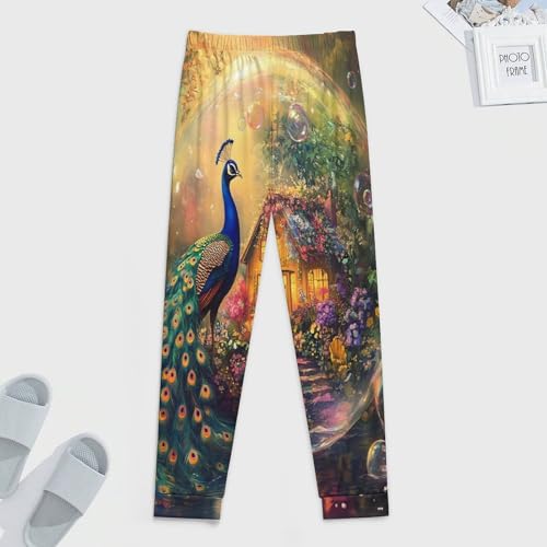 Peacock Men's Pajamas Pants Lightweight Sleep Lounge Pant Pjs Bottoms Casual Sleepwear4