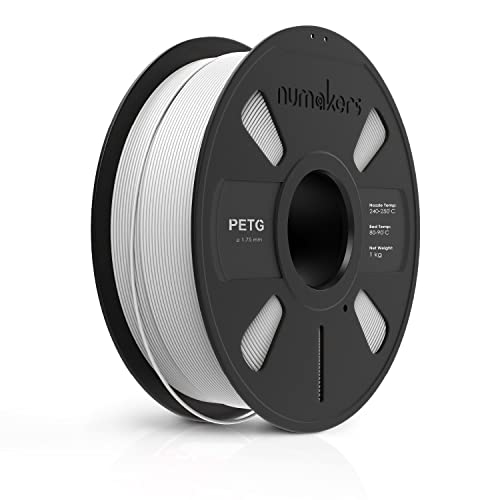 Image of Numakers PETG-HS 1.75mm 1kg 3D Printer Filament Clear Light Blue High-Speed Printing Strong & Tough Odorless Moisture Proof Low Warping Precise 3D Printing Fits Most FDM Printers (Pure White)
