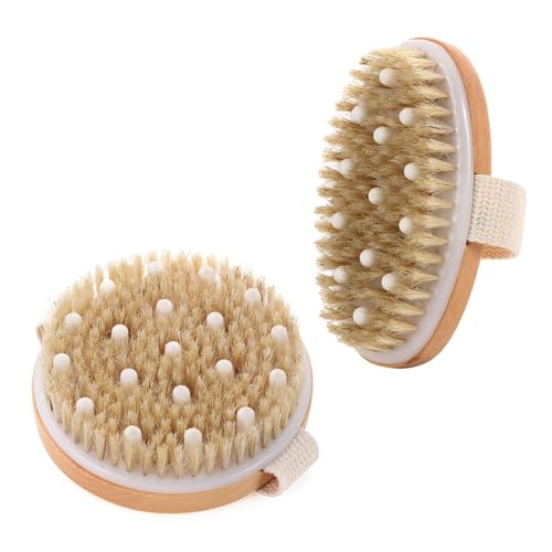 Pack De 2 Cepillos De Baño, Cepillos De Masaje Para Baño, Cepillos De Masaje Corporal, Cepillos De Limpieza En Seco Y Húmedo Para El Cuerpo, Accesorios De Baño, Accesorios De Baño