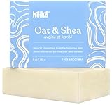 Keika Baby Soap Bar Oat & Shea Unscented for Eczema, Psoriasis, Face, Body, Infant Kids Teens Men Women with Sensitive Skin, 5 oz.